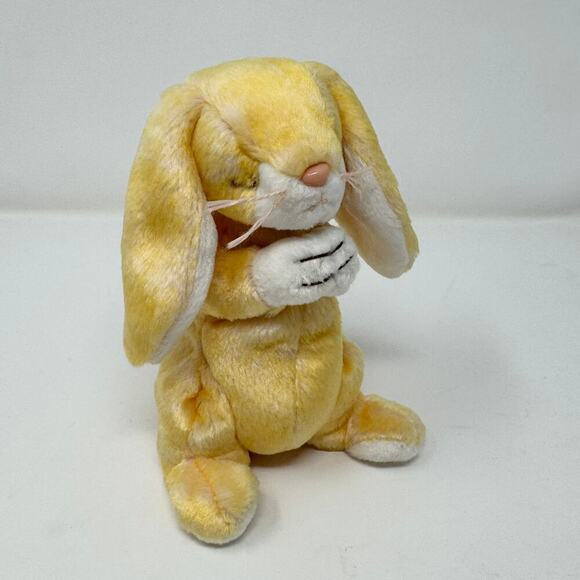 Ty Other - Ty Beanie Buddy Grace The Praying Easter Bunny Rabbit Yellow 6" Plush 2000